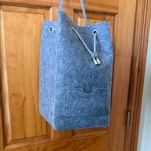 Chic Gray Felt Handbag Set